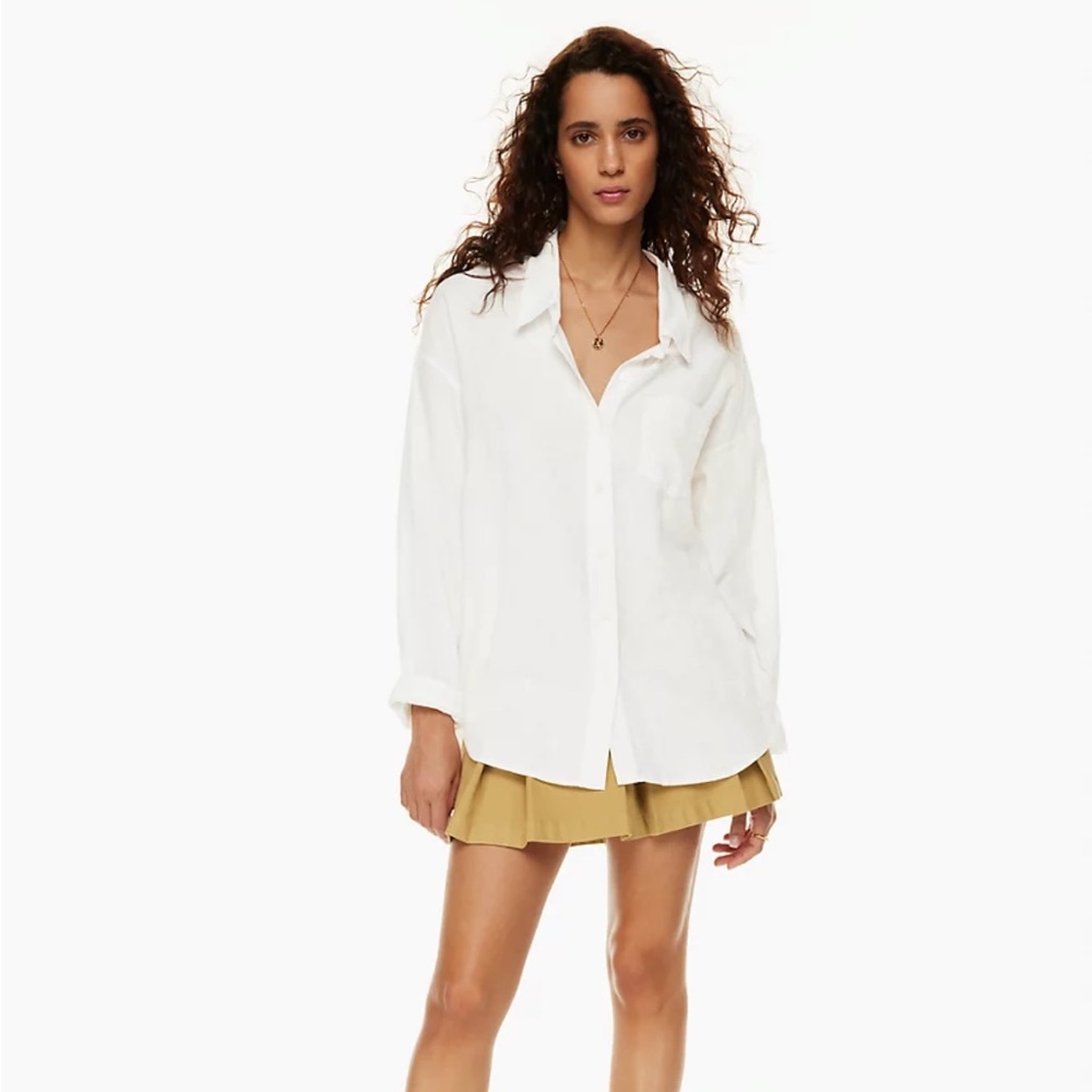 Aritzia Oversized Linen Button-Up Shirt